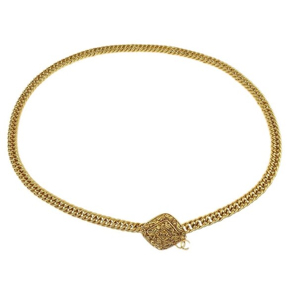 Chanel Chain Belt Gold 6065 Small Good 194847 - Picture 1 of 4